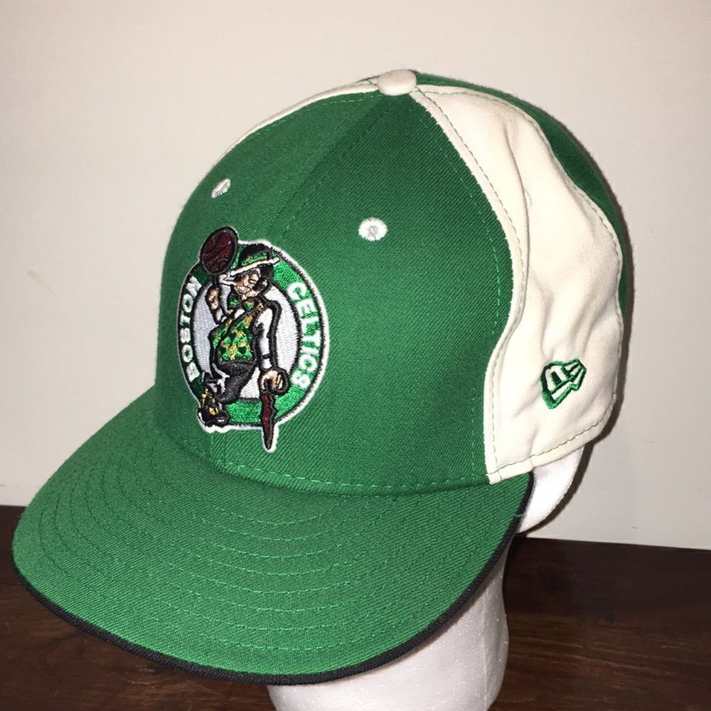 2 tone Boston Celtics Green White Model NBA Hardwood Classics WOOL baseball cap